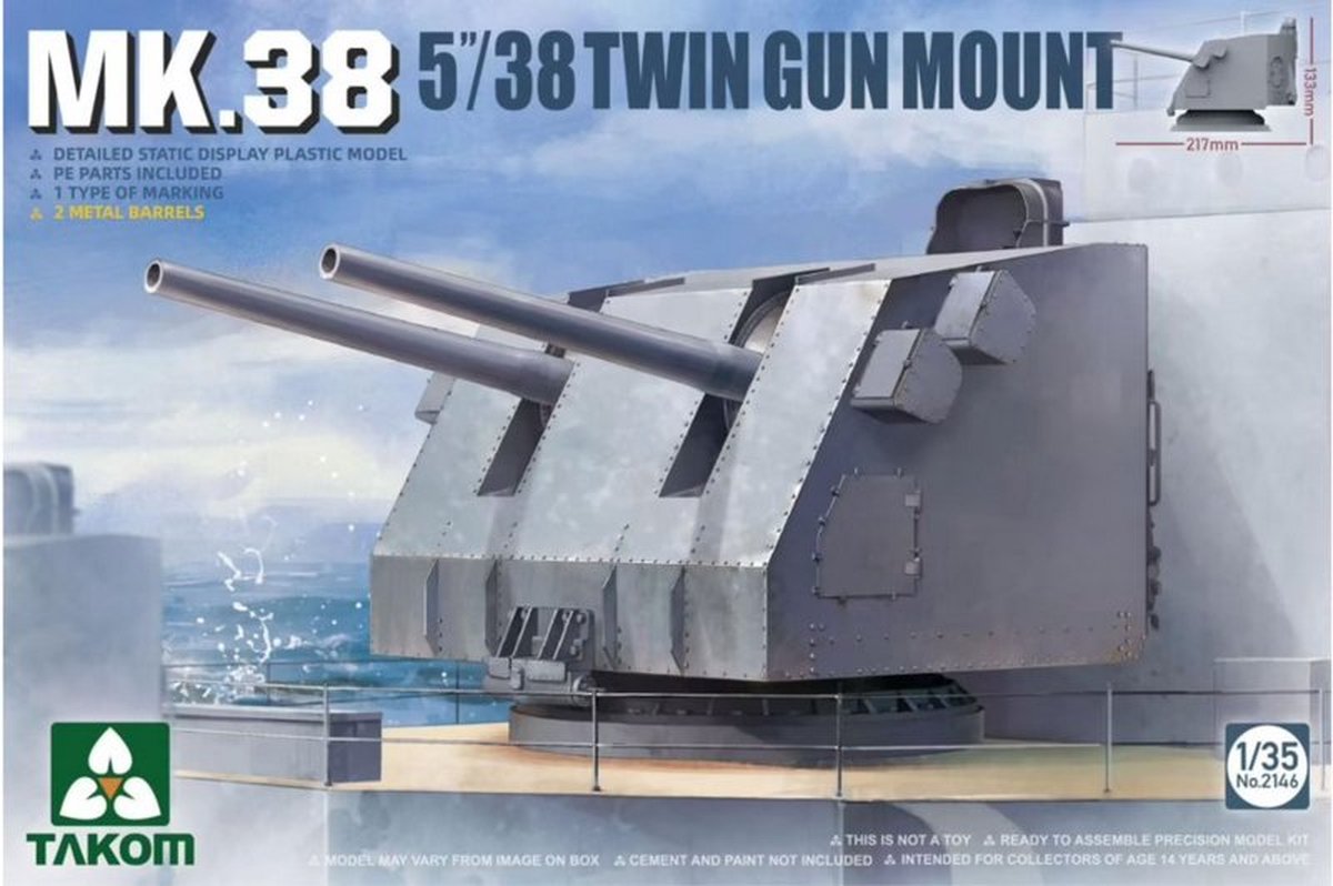 Takom | 2146 | MK.38 5/38 Twin Gun Mount | 1:35